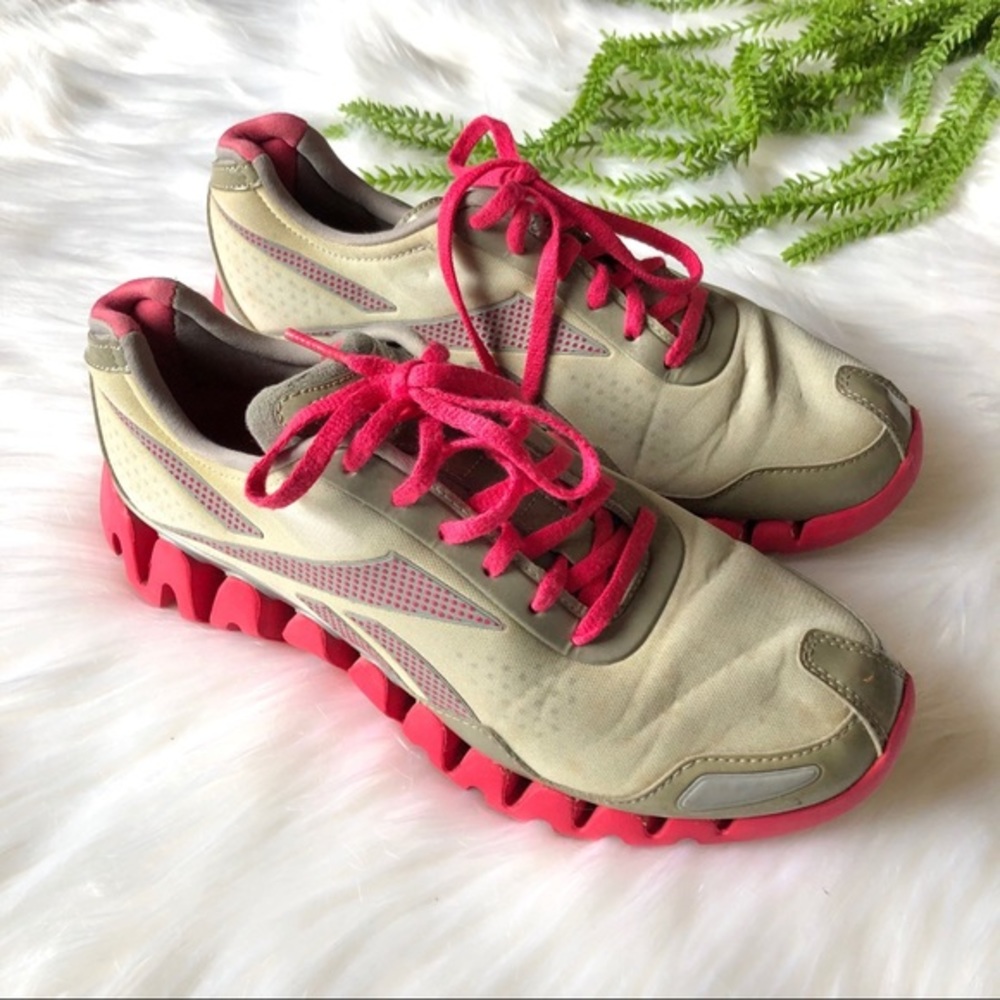 Reebok pink and gray sneakers